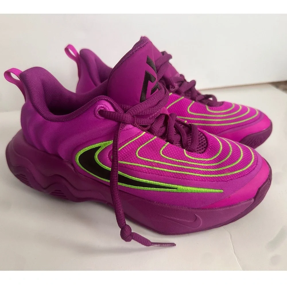 Nike Giannis Immortality 4 Kids Basketball‎ Shoes Pink Green FZ6734-501 Size 2Y